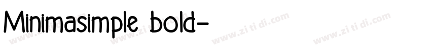 Minimasimple bold字体转换